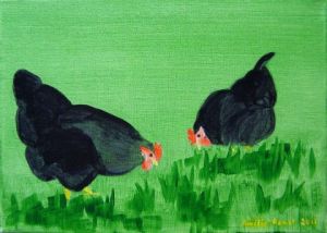Voir le détail de cette oeuvre: Deux poules noires